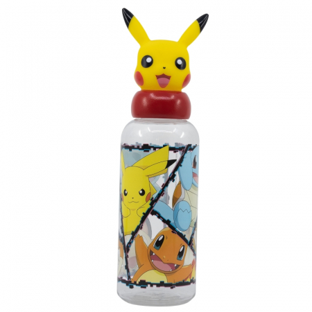 Lumea copiilor - Sticla plastic, Pokemon figurina 3D, 560 ml