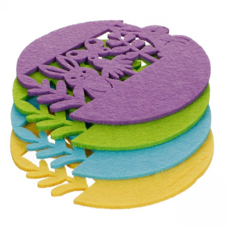 Suport bauturi Paste, 4 culori, fetru [0]