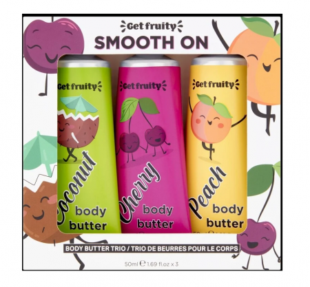 Tratamente ingrijire corp - Set 3 x 50 ml Unt de corp, cu aroma de cocos, piersici si cirese