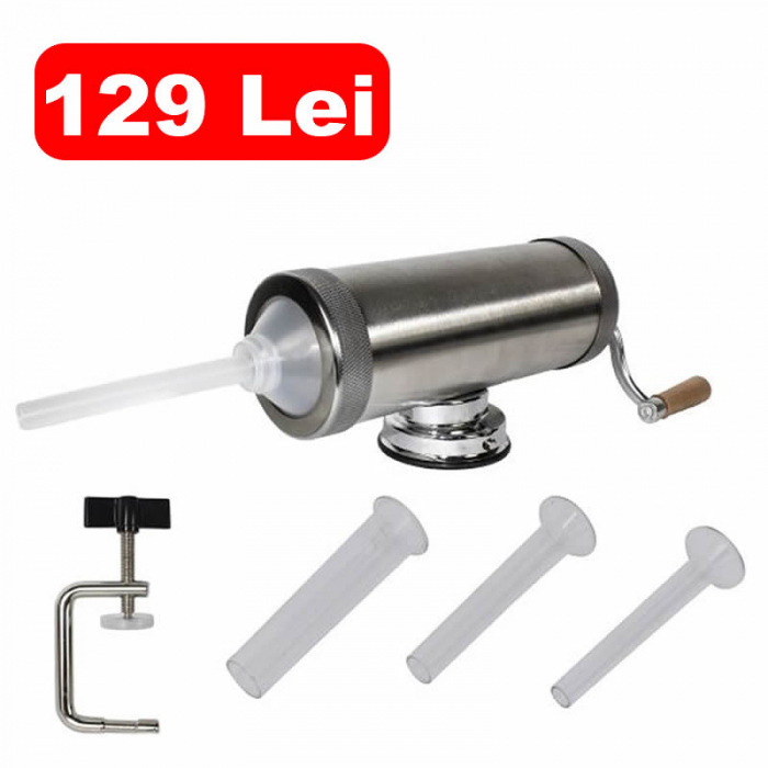 Aparat de umplut Carnati Elefant KY-2005S, 2.5 kg, INOX ALIMENTAR, Orizontal+ 3 palnii [1]