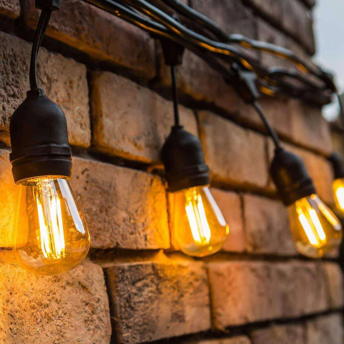 Ghirlanda Luminoasa RFAN, cu Panou Solar, 20 Becuri Incluse, 10m, 20 Fasung E27 , Negru [3]