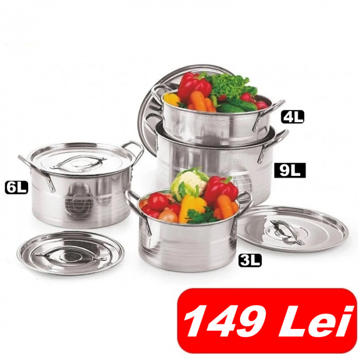 Set 4 oale otel inoxidabil cu capace , MST4 [1]