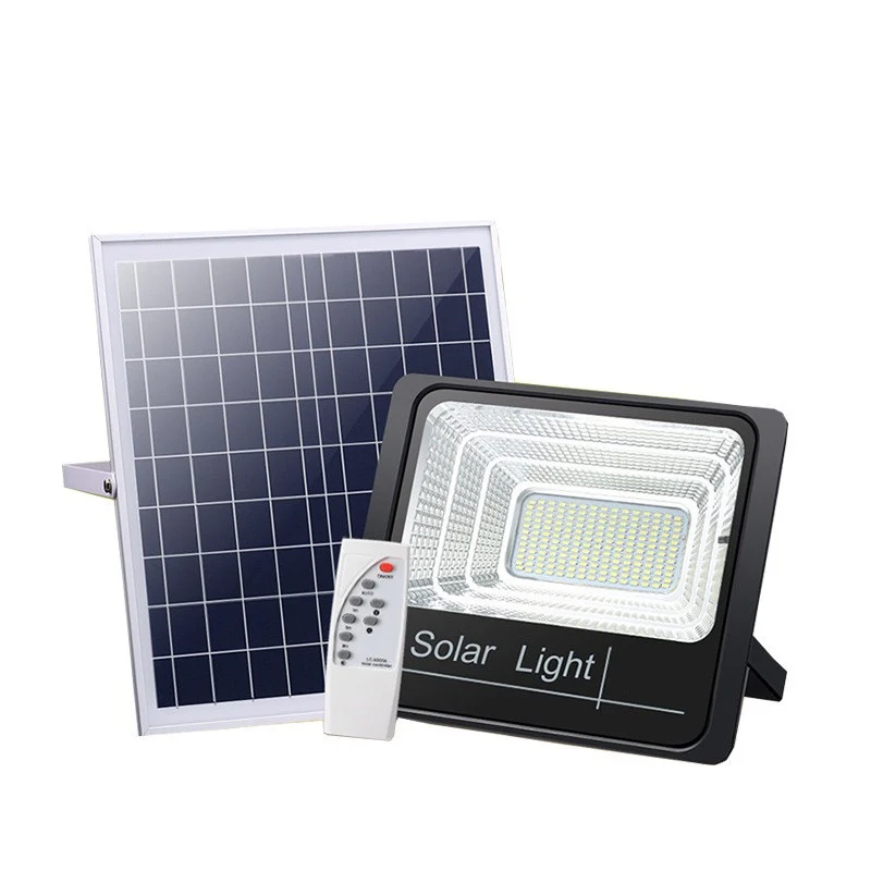 lampi solare - Proiector cu panou solar pentru exterior cu telecomanda 100W