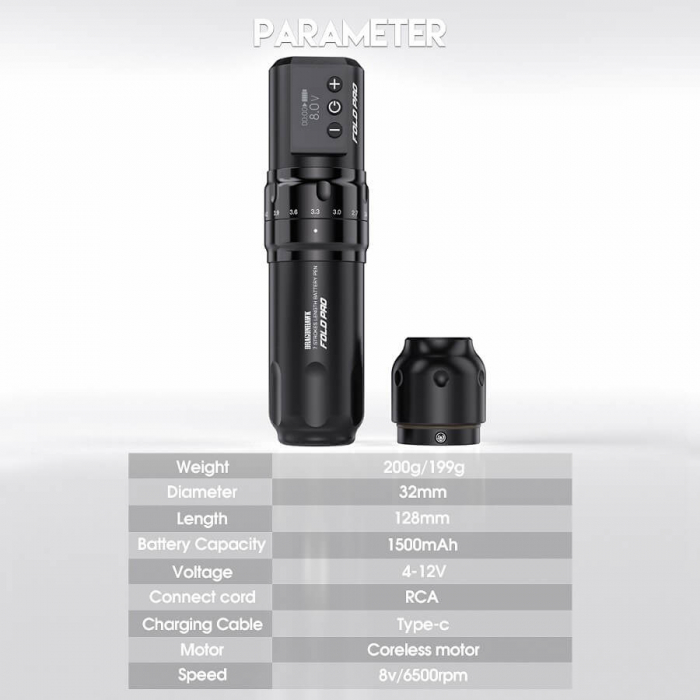 Aparat Tatuat Wireless 7 lungimi de cursa| Fold Pro - MAST [4]