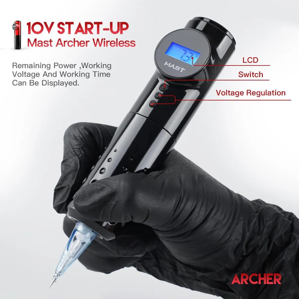 Aparat de Tatuat Wireless Dragonhawk Mast Archer 3.5 mm – Profesional și Ușor de Utilizat [3]