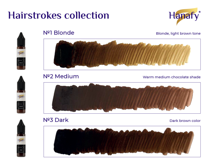 Hanafy Blonde N1 pigment sprancene hairstrokes PMU 15ml [3]