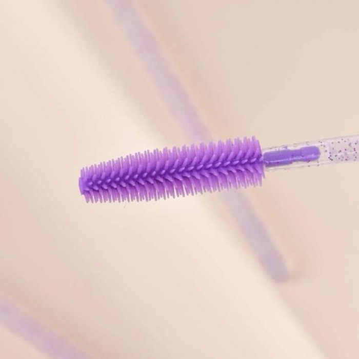 Perii din silicon pentru gene/sprâncene, mov, set de 10 buc [2]