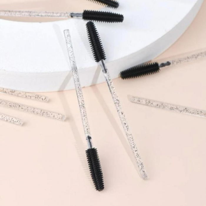 Perii din silicon pentru gene/sprâncene, negru, set de 10 buc [2]