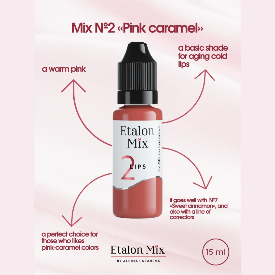 Pigment pentru machiaj permanent №2 Pink Caramel - Etalon Mix [2]