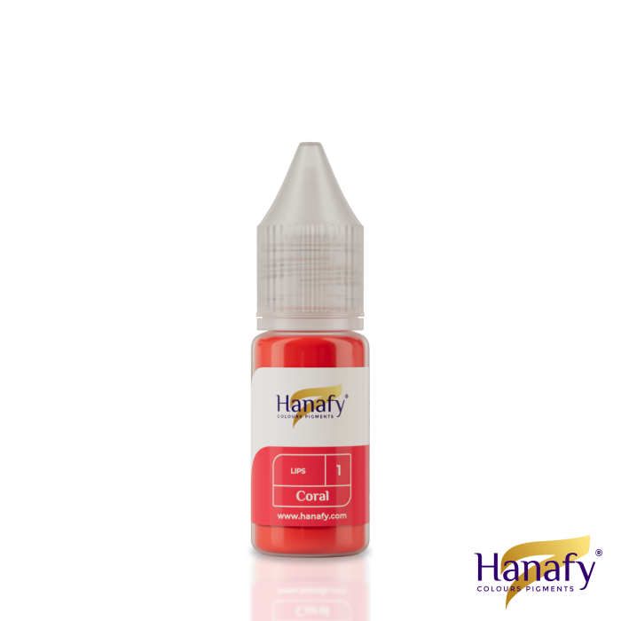 Pigment Micropigmentare Buze Hanafy N1 Coral nuanță roz-corai caldă saturată [2]
