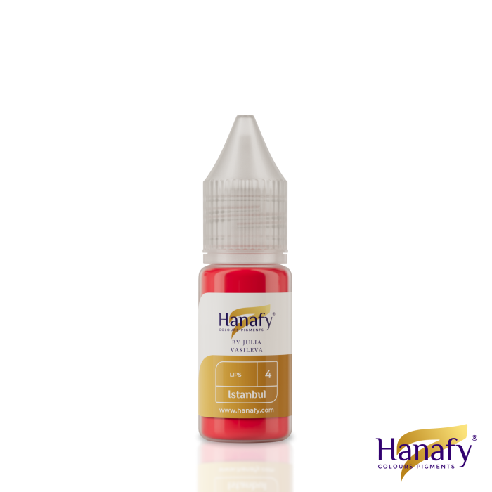 Pigment Micropigmentare Buze Hanafy N4 Istanbul Passion Palette by Julia Vasileva nuanță roz-corai hibridă [2]