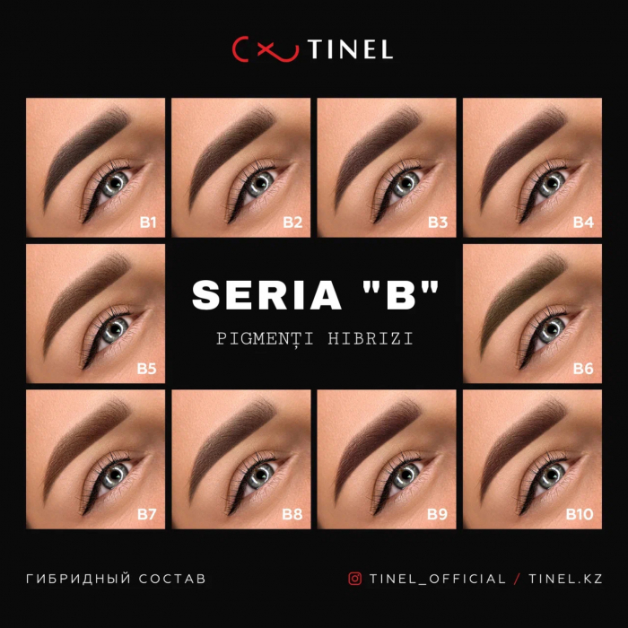 Pigment micropigmentare sprâncene “B4 Brunette” Tinel [2]