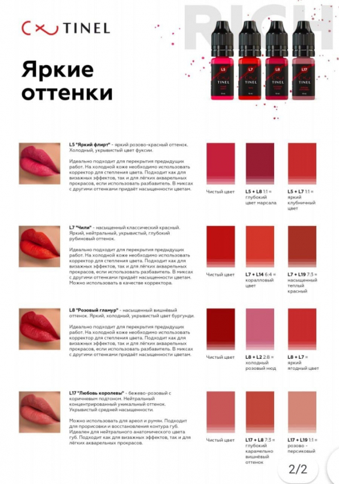 Set Matt Lipstick Tinel – cutie roz, vedere frontală, 8 pigmenți PMU pentru buze [4]