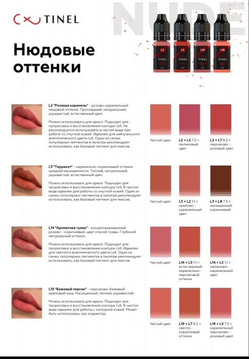 Set Matt Lipstick Tinel – cutie roz, vedere frontală, 8 pigmenți PMU pentru buze [3]