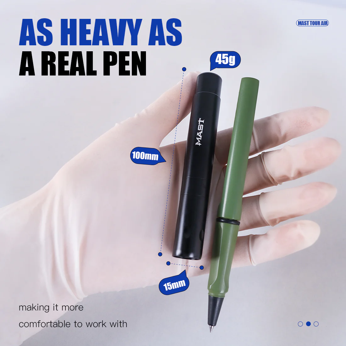 Aparat de machiaj permanent Tattoo Pen | Mast Tour Air - Silver - MAST [3]