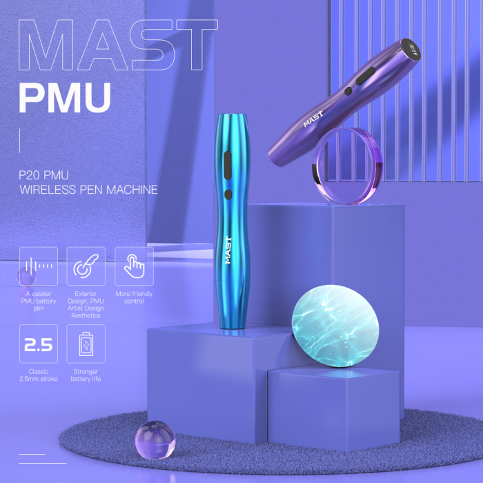 Aparat de tatuaj fără fir, Wireless Tattoo Machine | Mast P20- Purple - MAST [2]