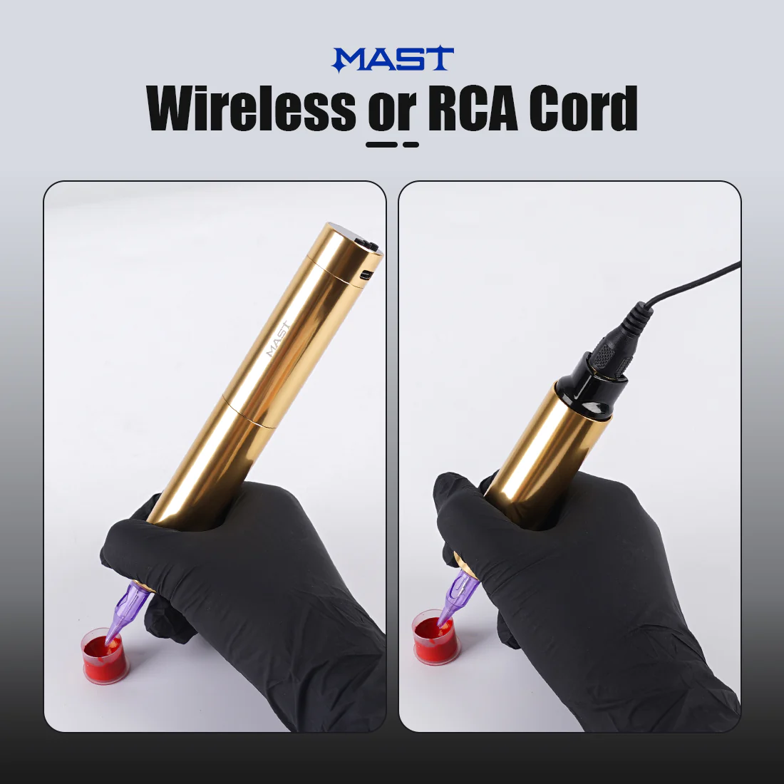 Aparat de machiaj permanent fără fir Wireless Tattoo Machine | Mast Tour Y22- Golden - MAST [4]