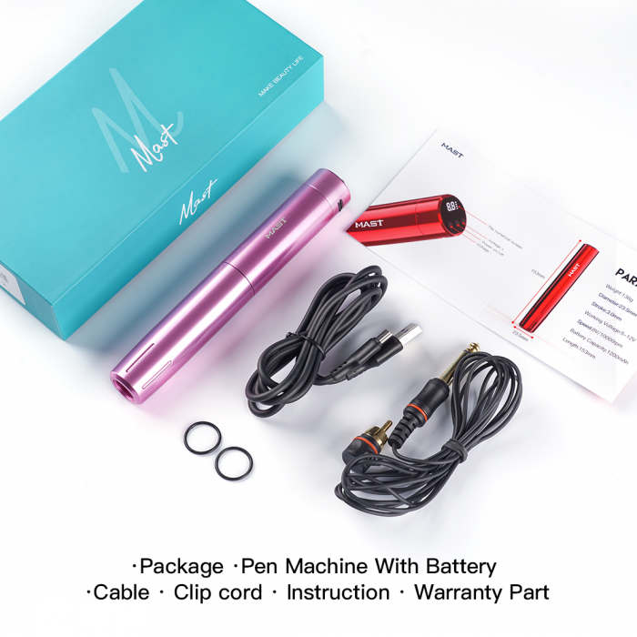 Wireless Tattoo Machine Mast Tour Y22 – Gradient Pink | 4.5W | Stroke 3.5mm [4]