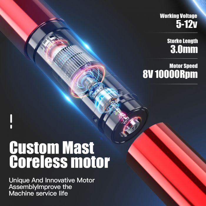 Mașină de tatuat fără fir, Wireless Tattoo Machine | Mast Tour Y22 - Gradient Purple - MAST [8]