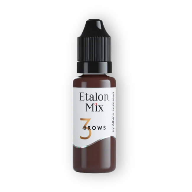 Pigmenti Micropigmentare - Pigment pentru tatuaj și machiaj permanent al sprâncenelor №3 Cognac - Etalon Mix