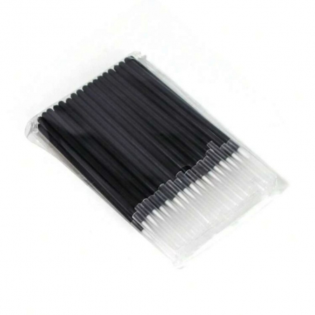 Perie pentru gene - Aplicator eyeliner de unică folosință, negru, set de 50 buc