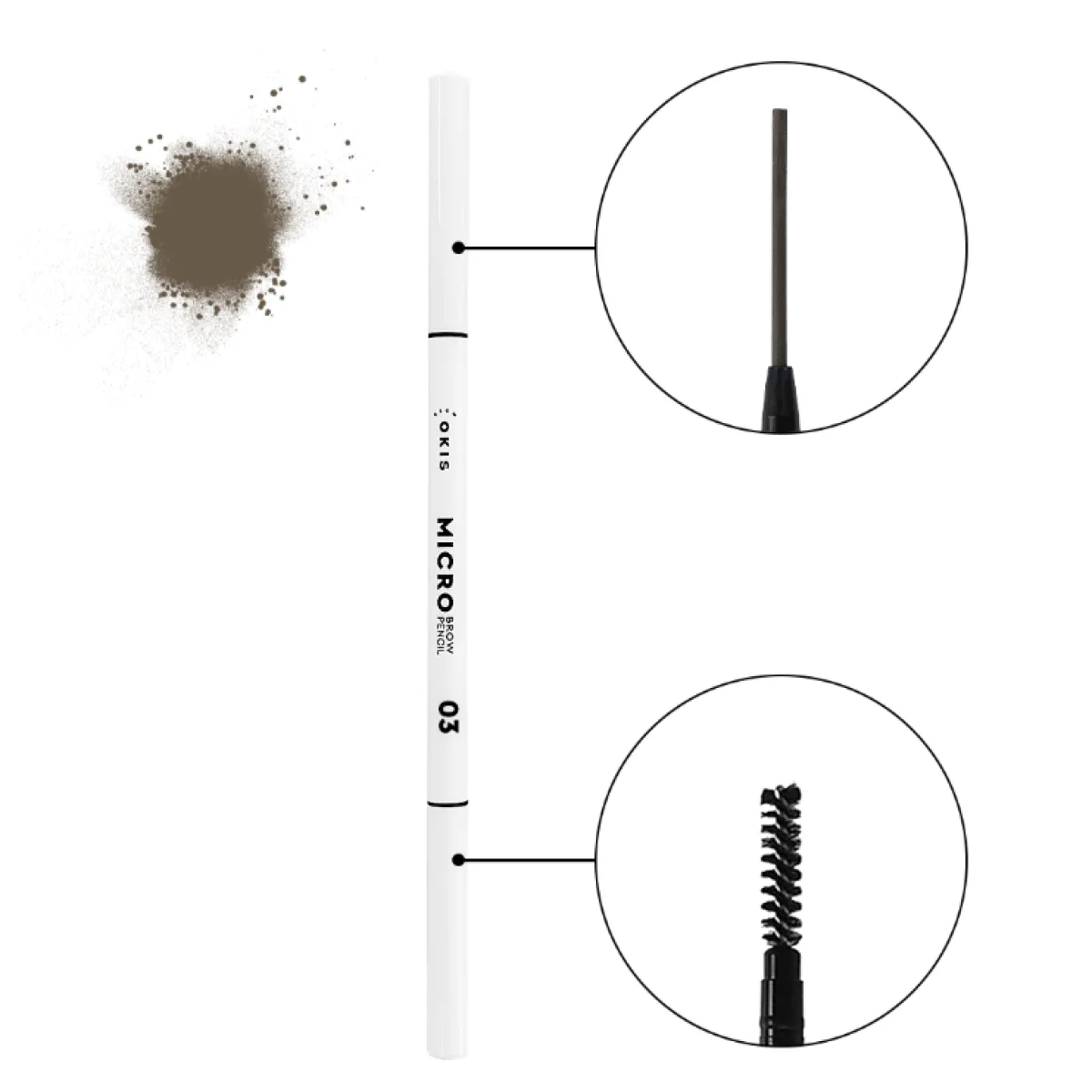 Desenul schiței - Creion pudră Gentle Brown 03 Okis pentru desenul schiței