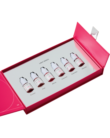Pigmenți micropigmentare - Etalon Mix – Lip Set by Antonina Andrusenko / Light Series – buze – 6×5 ml