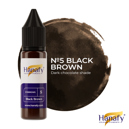 HANAFY - Hanafy Black Brown N5 pigment sprâncene PMU 15ml
