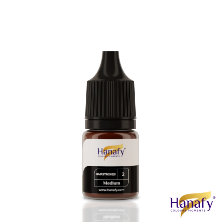 Pigmenti Micropigmentare - Hanafy Medium N2 pigment sprancene hairstrokes PMU 15ml