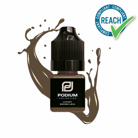 Pigmenti Micropigmentare - Pigment sprâncene Luxury Brown LB54 PODIUM – maro rece intens, REACH conform