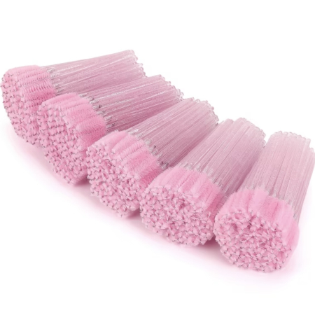 Perie pentru gene - Perie Mascara Roz, 99 buc