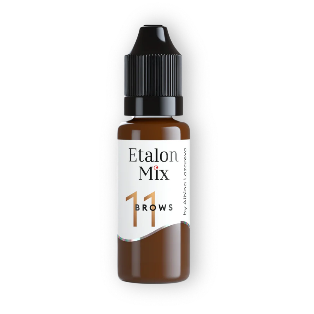 Pigmenti Micropigmentare - Etalon Mix N11 Espresso – Pigment Maro Închis pentru Sprâncene