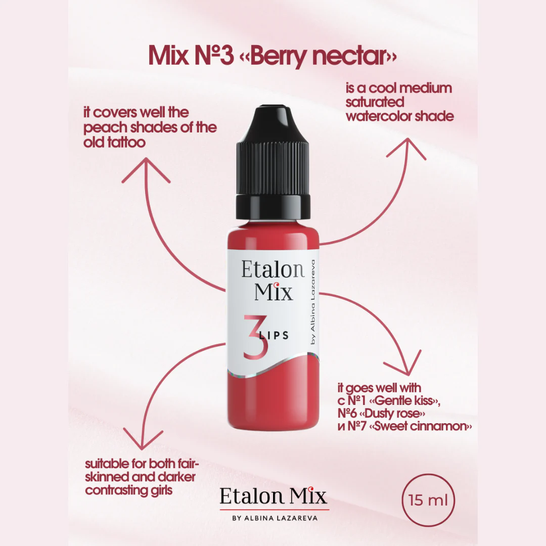 Etalon Mix N3 Berry Nectar – Pigment Roz Fructat pentru Buze Naturale [1]