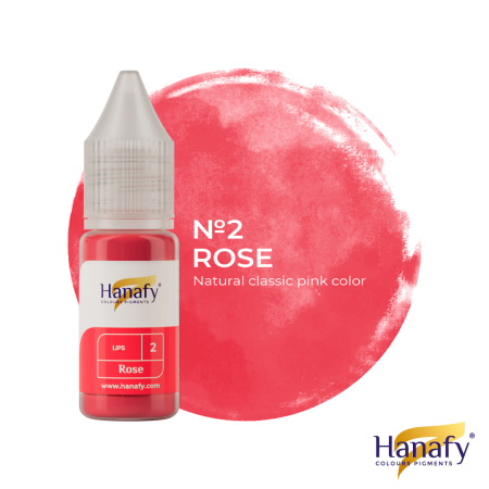 HANAFY - Pigment Micropigmentare Buze Hanafy N2 Rose nuanță roz clasic natural