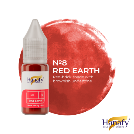 Pigmenți pentru Buze - Pigment Micropigmentare Buze Hanafy N8 Red Earth nuanță roșu cărămiziu pământiu