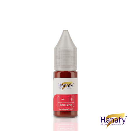 Pigment Micropigmentare Buze Hanafy N8 Red Earth nuanță roșu cărămiziu pământiu [1]