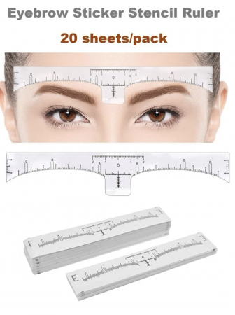 Accesorii și Produse Micropigmentare - Rigle autoadezive pentru sprâncene, 20 buc.