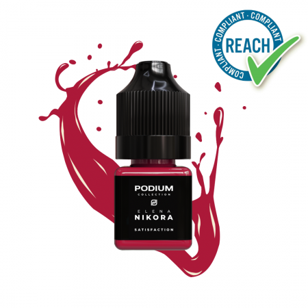 PODIUM - Pigment buze Satisfaction PODIUM Nikora – vișiniu închis rece, REACH conform