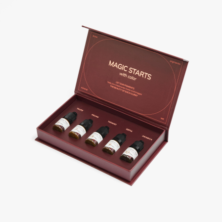 Pigmenti Micropigmentare - Etalon Mix Mineral BROW Set (5x5ml) – Pigmenți Sprâncene Premium Reach Compliant