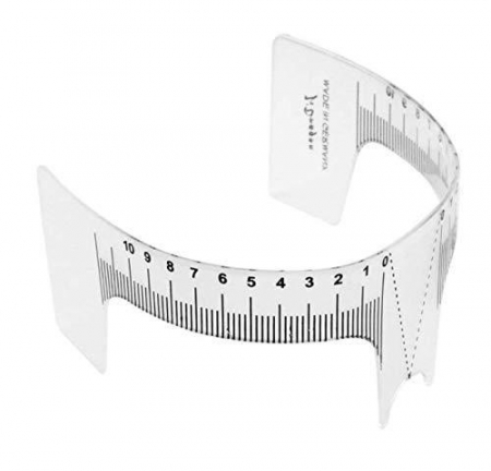 Accesorii și Produse Micropigmentare - Set rigle plastic pentru desenul sprâncenelor, 2 buc