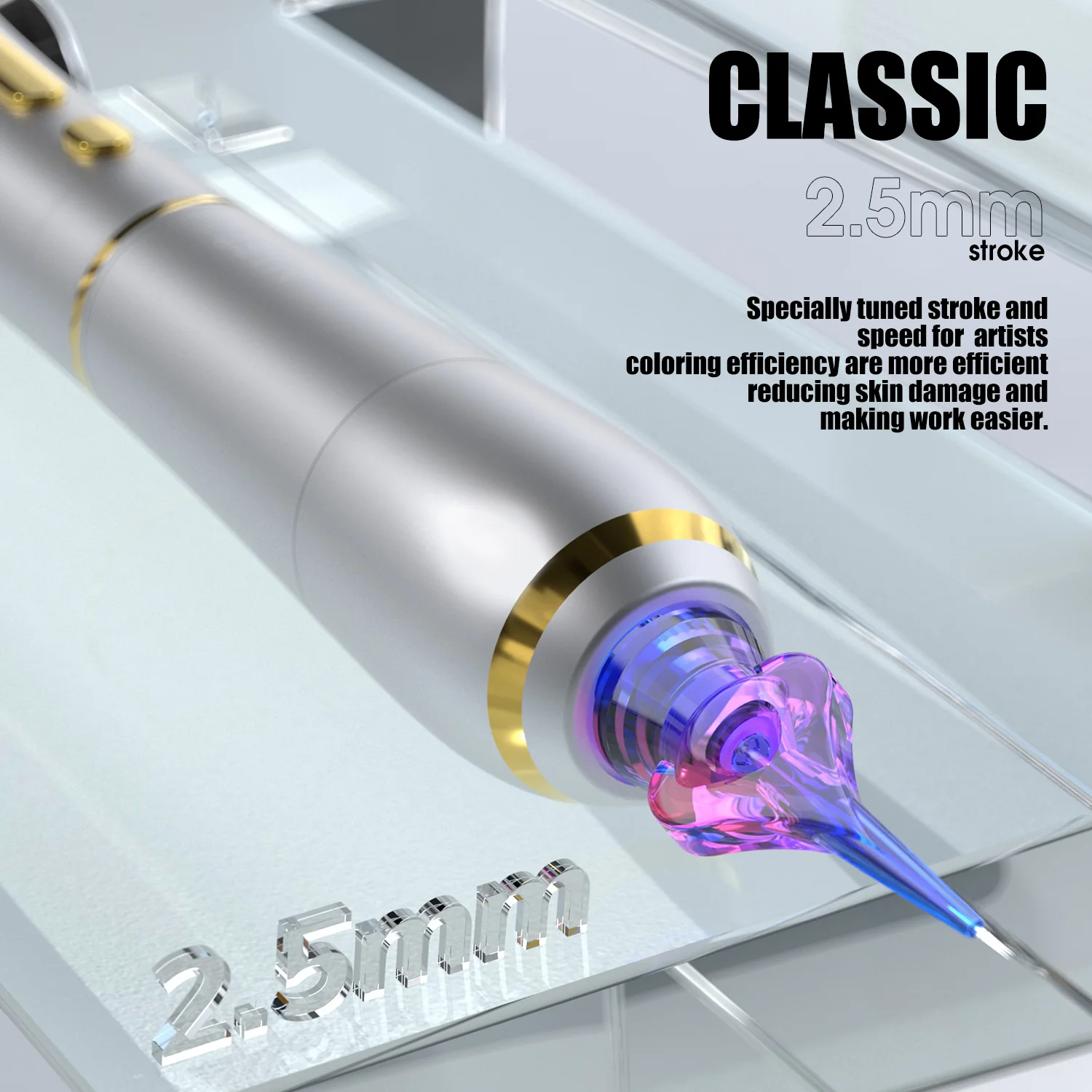 Aparat de tatuaj Wireless Tattoo Machine | Mast P40 - Silver - MAST [1]