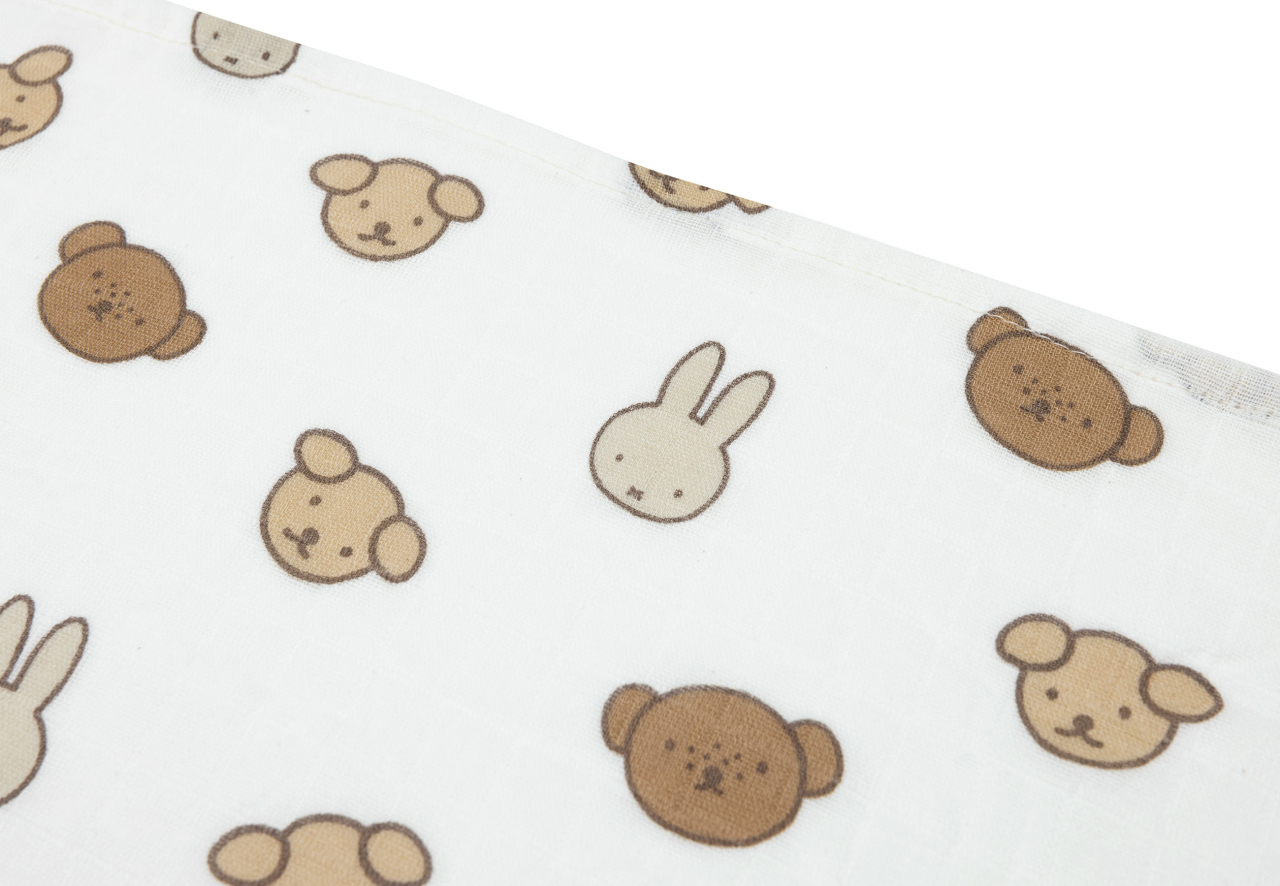 Muselină bebeluși bumbac set 3 bucati 70x70 cm Miffy and Friends Jollein [7]
