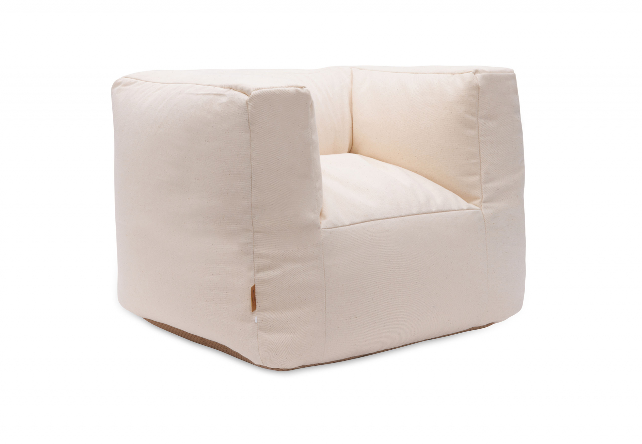 Fotoliu pentru copii Beanbag Twill Natural Jollein [2]
