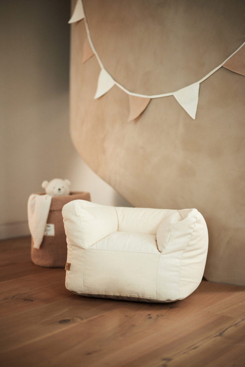 Fotoliu pentru copii Beanbag Twill Natural Jollein [6]
