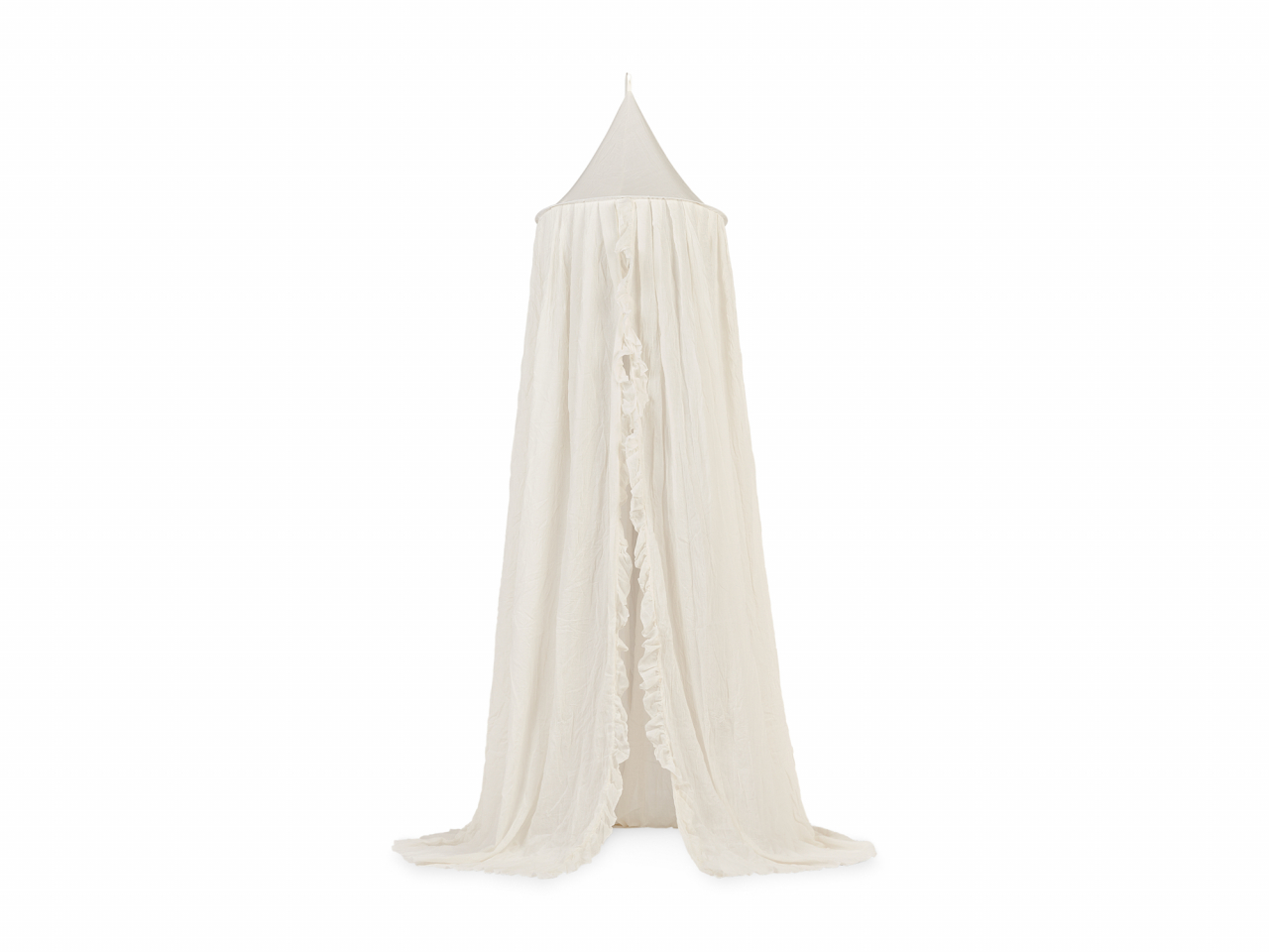 Baldachin pentru pătuț bebeluși vintage Ivory cu volane 245 cm Jollein [1]