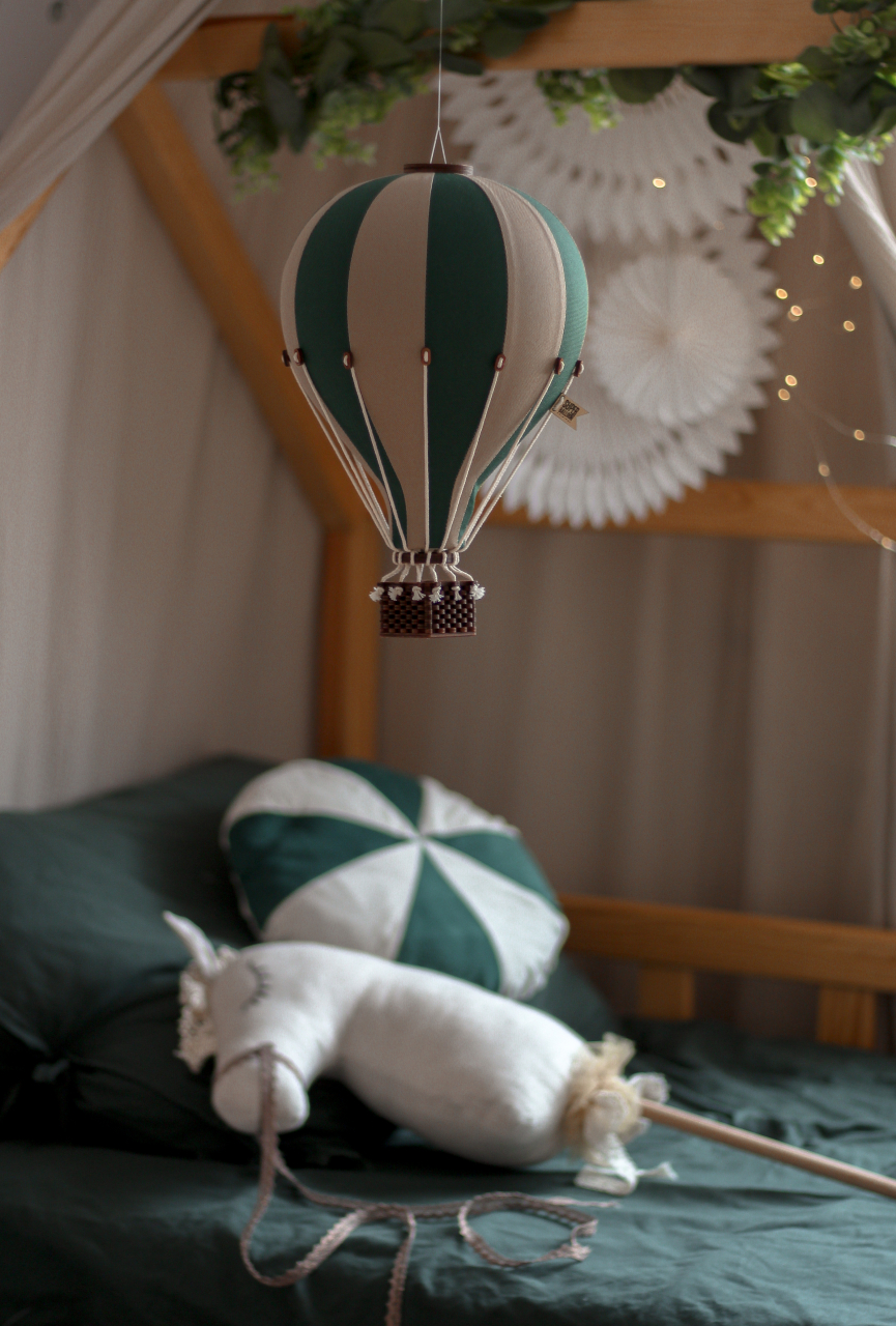 Balon decorativ cu aer cald bej verde 28 cm [8]