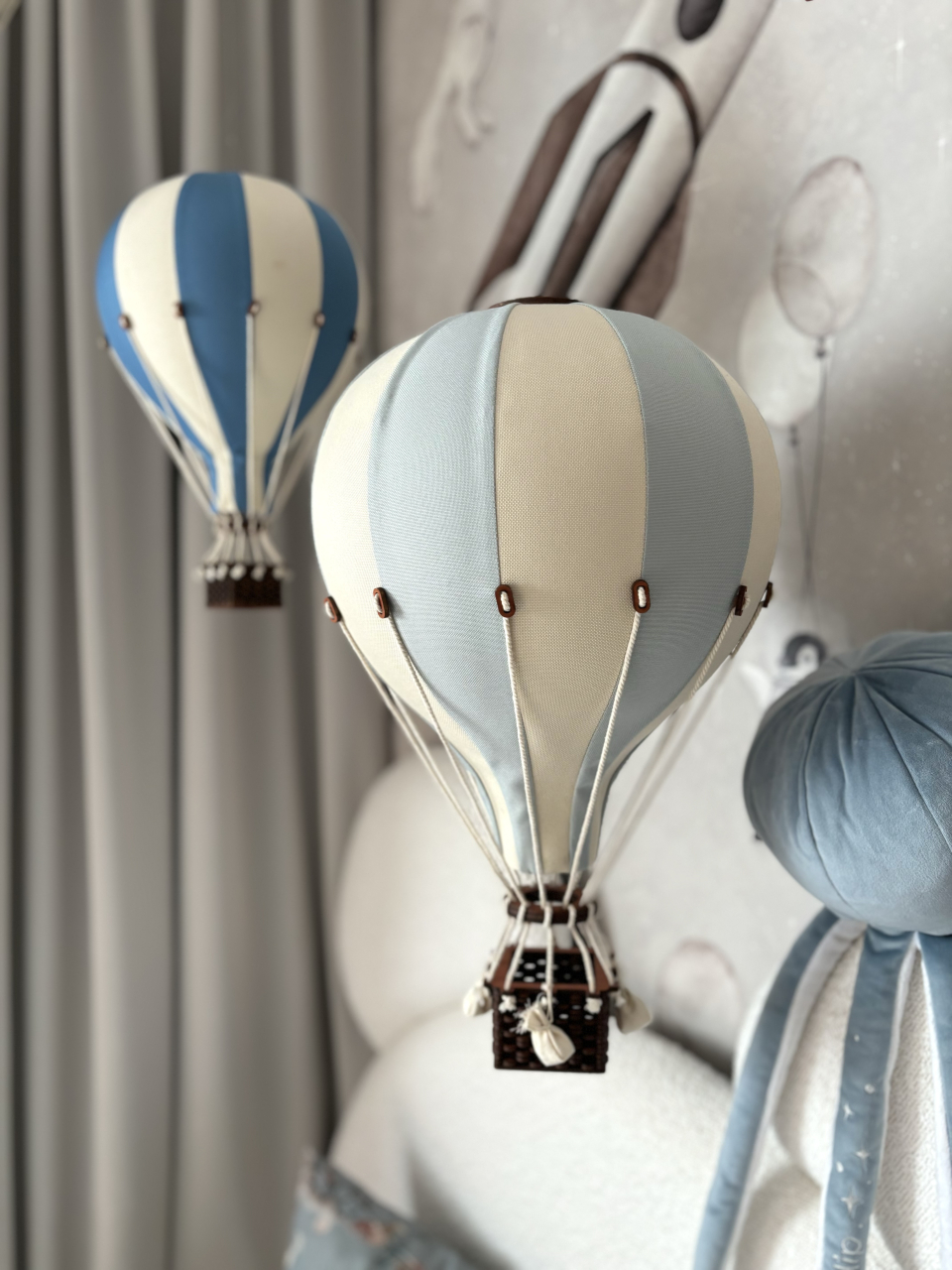 Balon decorativ cu aer cald Cream/Mint Grey 28 cm – Superballoon [6]