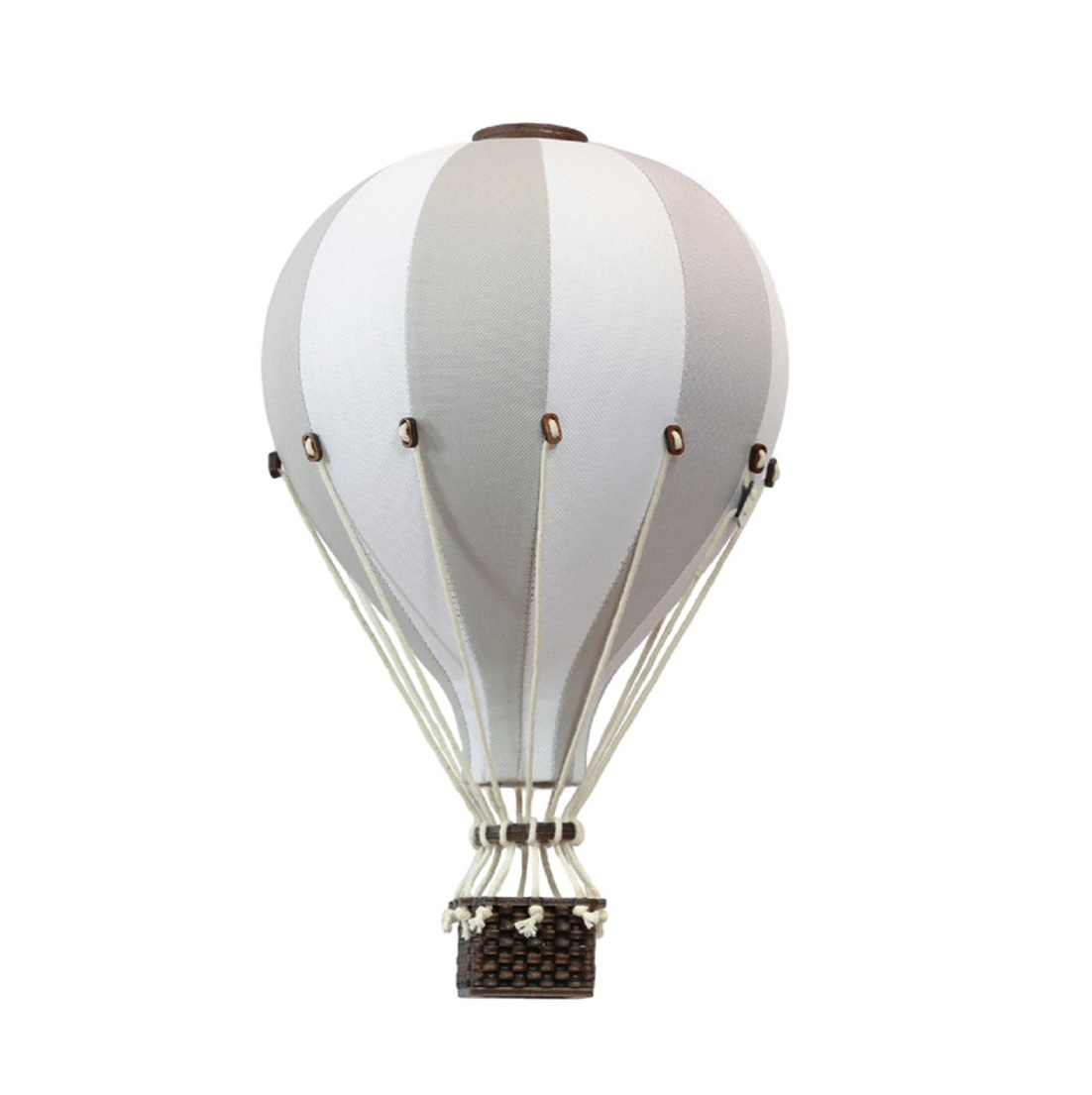 Balon decorativ cu aer cald gri și alb – 28 cm | Decor cameră bebeluș [1]