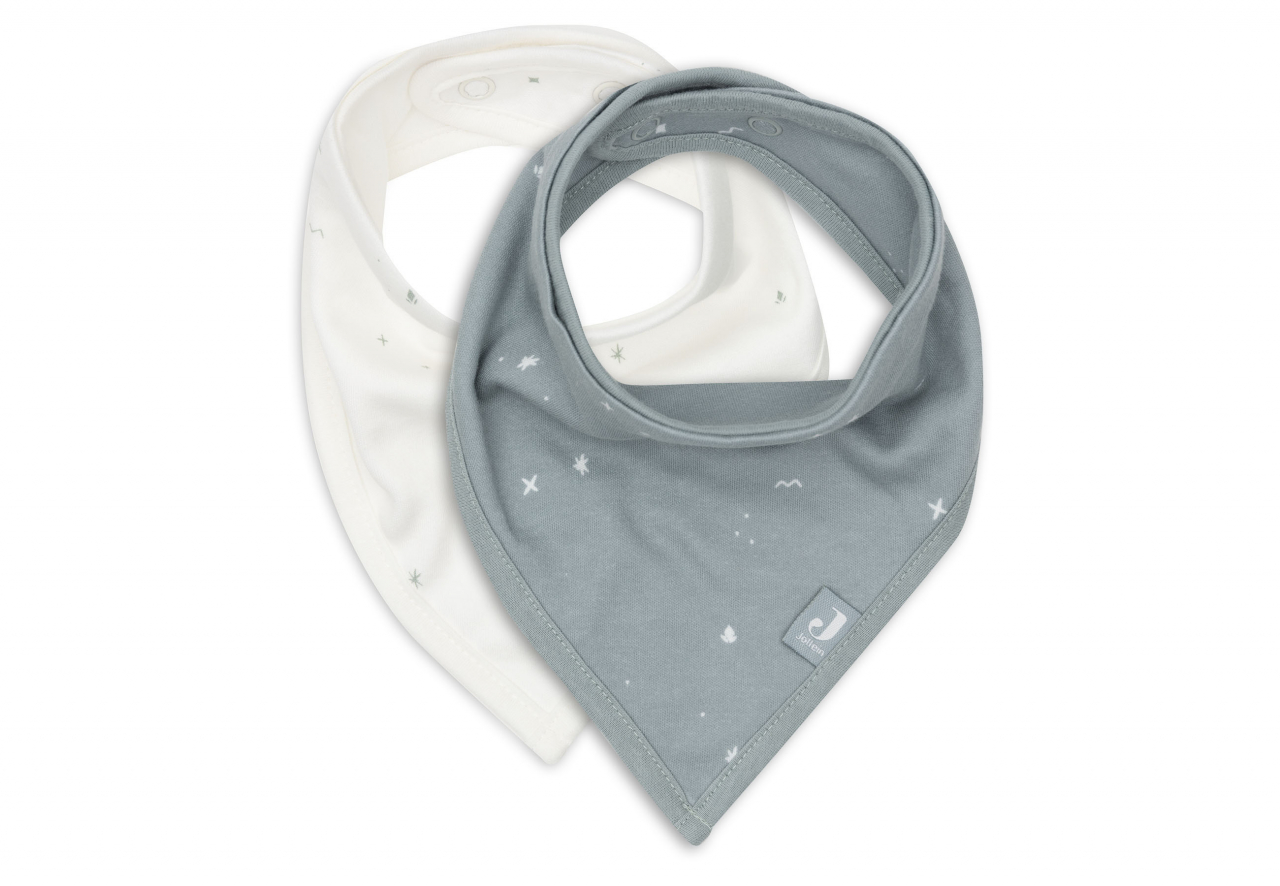 Bavete din bumbac set de 2 bucati, Twinkling Sea Green Jollein [1]