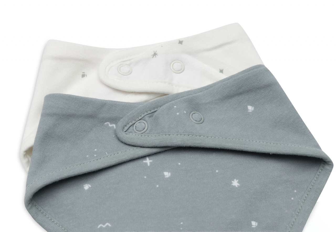 Bavete din bumbac set de 2 bucati, Twinkling Sea Green Jollein [3]